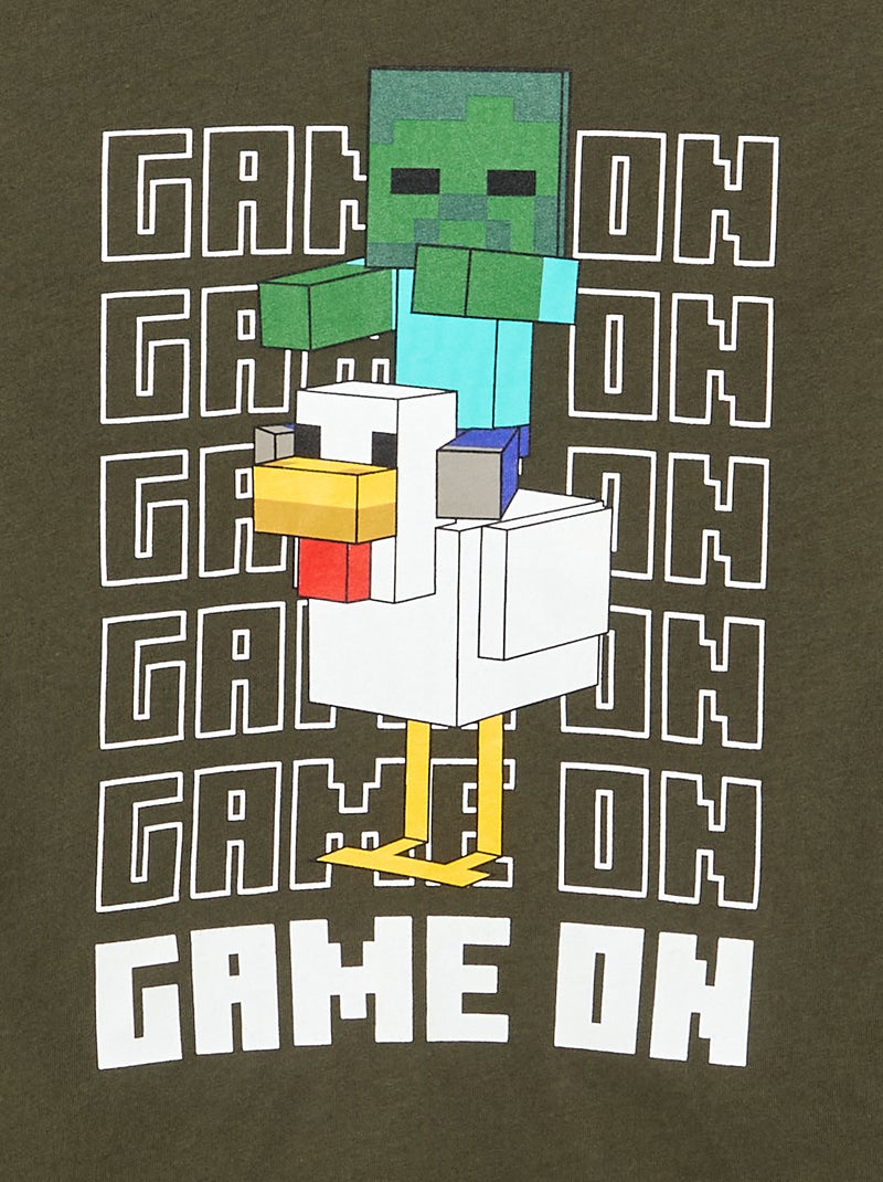 T-shirt 'Minecraft' de manga curta Verde - Kiabi