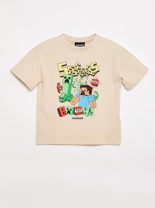 T-shirt 'Minecraft' de mangas curtas - Kiabi