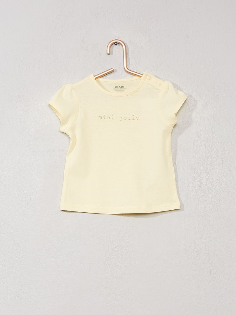 T-shirt 'Mini Jolie' AMARELO - Kiabi