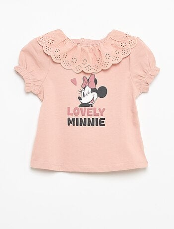 T-shirt 'Minnie' da 'Disney' de manga curta com gola babada