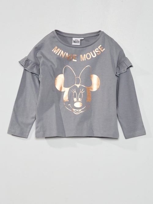 T-shirt 'Minnie' 'Disney' com folhos - Kiabi