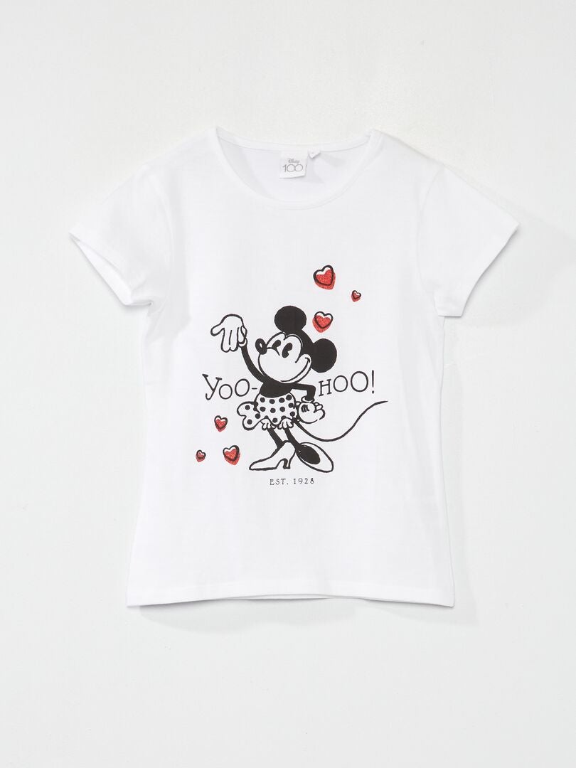 T-shirt 'Minnie' 'Disney' de manga curta Branco - Kiabi