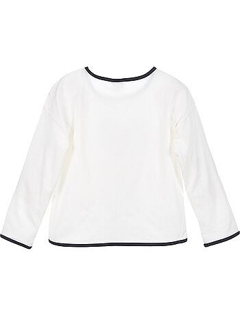 T-shirt minnie mouse branco menina | licença oficial