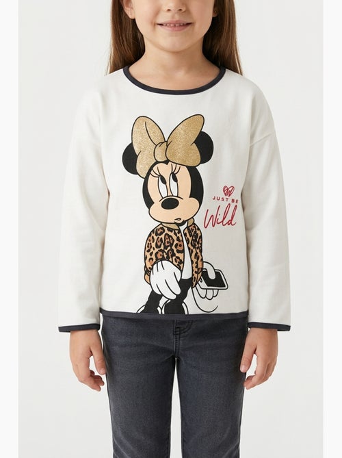 T-shirt minnie mouse branco menina | licença oficial - Kiabi