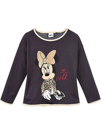 T-shirt minnie mouse cinzento menina | licença oficial