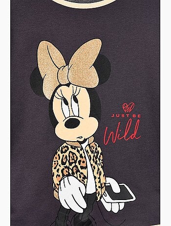 T-shirt minnie mouse cinzento menina | licença oficial