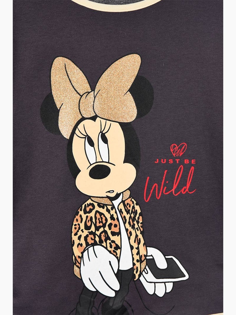 T-shirt minnie mouse cinzento menina | licença oficial Cinza - Kiabi