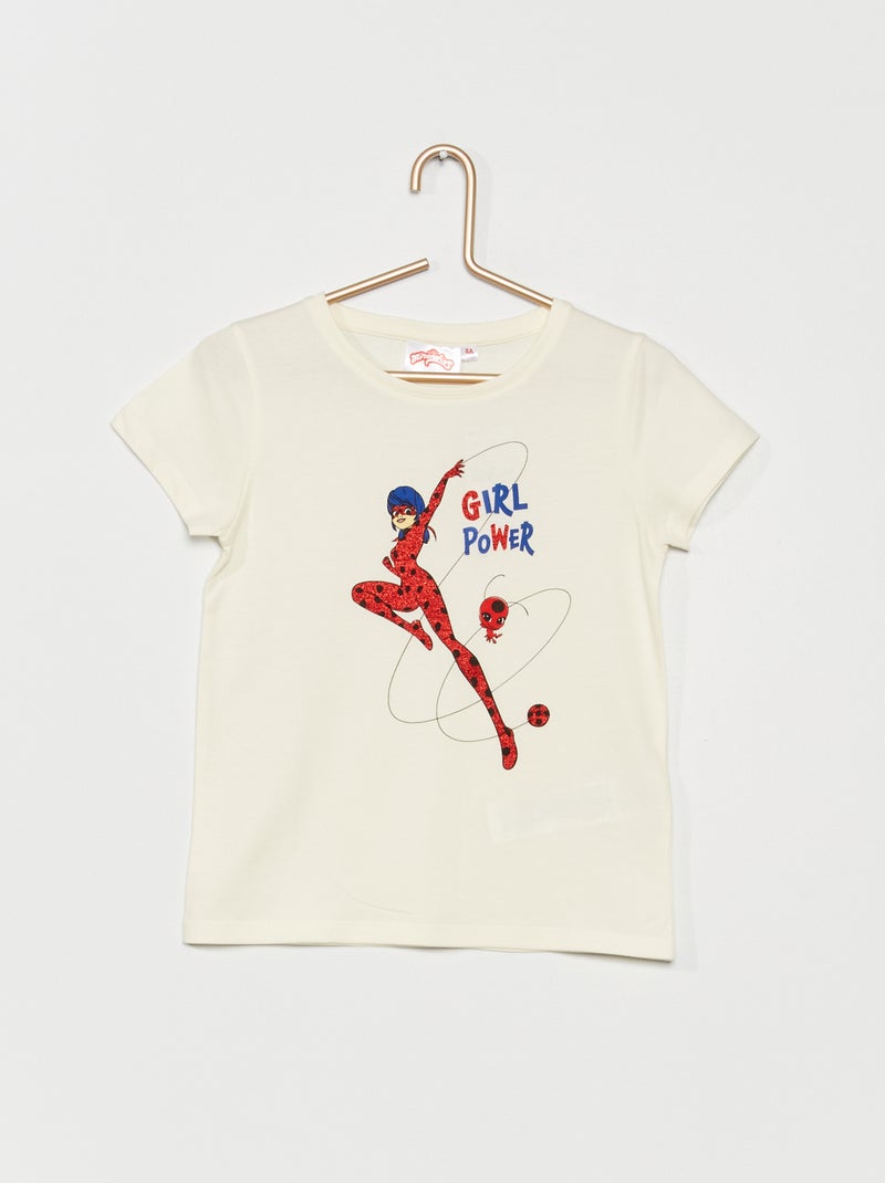 T-shirt 'Miraculous' de gola redonda Branco - Kiabi