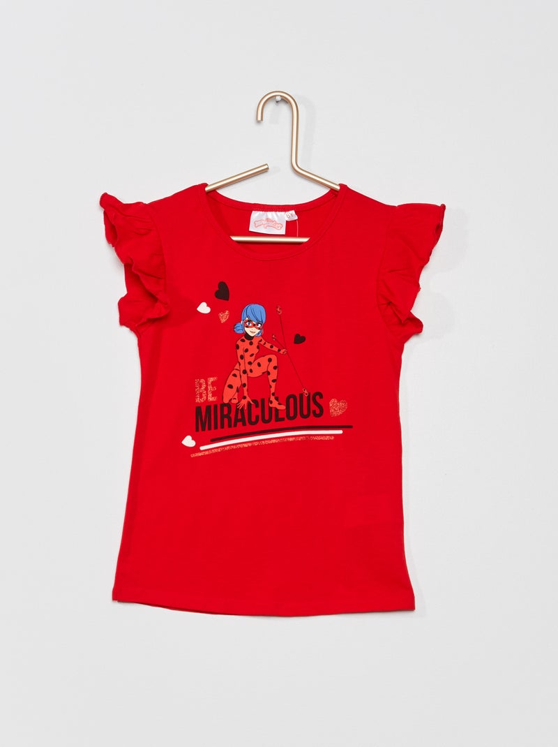 T-shirt 'Miraculous' de gola redonda Vermelho - Kiabi