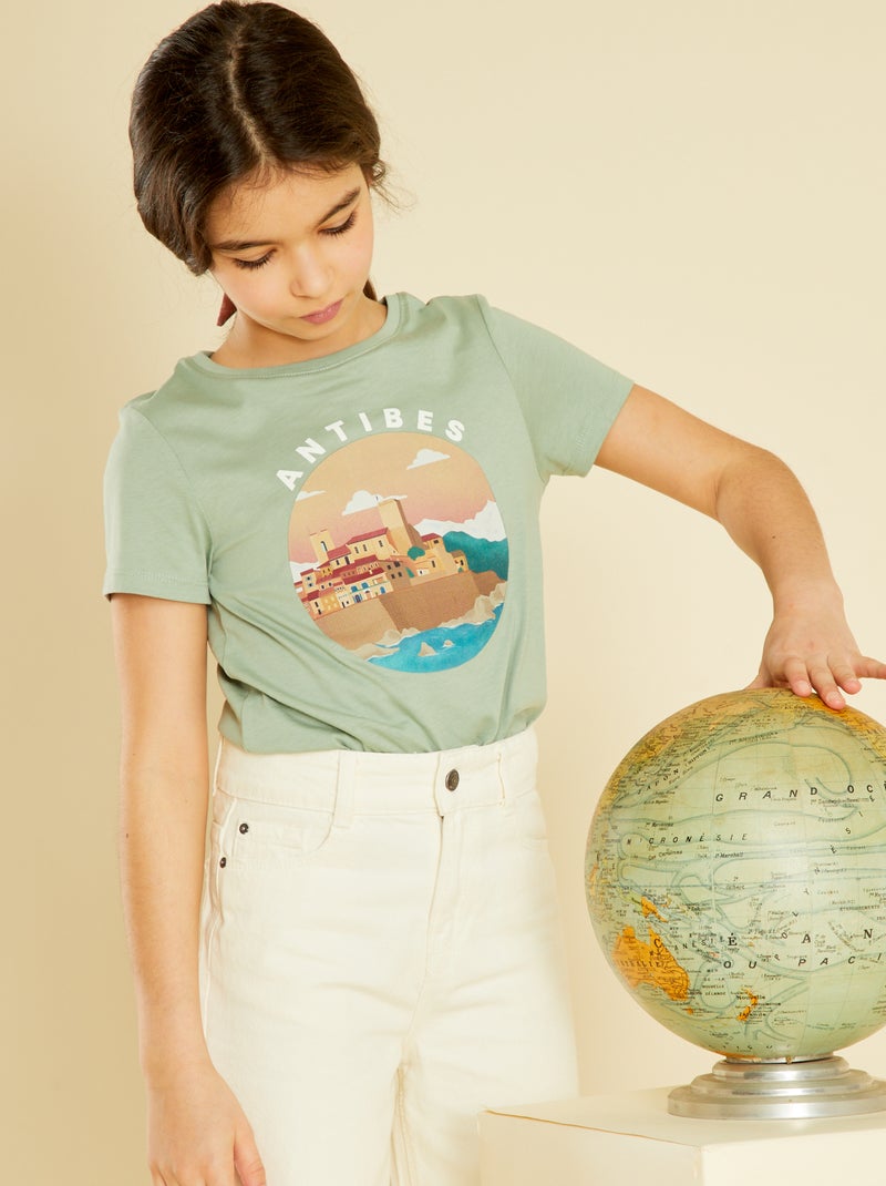 T-shirt mista 'Antibes' VERDE - Kiabi