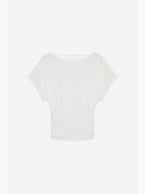T-shirt mistura modal recorte decote redondo manga curta dilvin - Kiabi