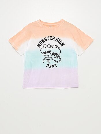 T-shirt 'Monster High' de manga curta tie and dye