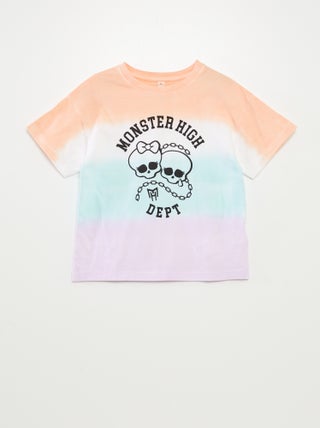 T-shirt 'Monster High' de manga curta tie and dye