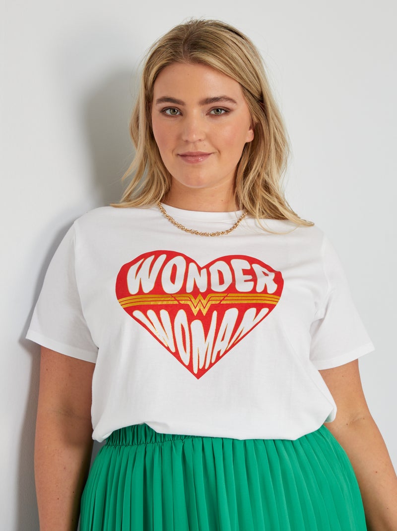 T-shirt 'Mulher Maravilha' Branco - Kiabi