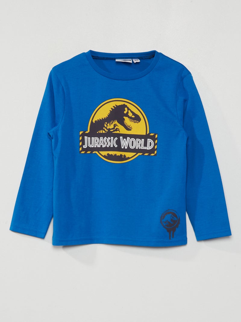 T-shirt 'Mundo Jurássico' Azul - Kiabi