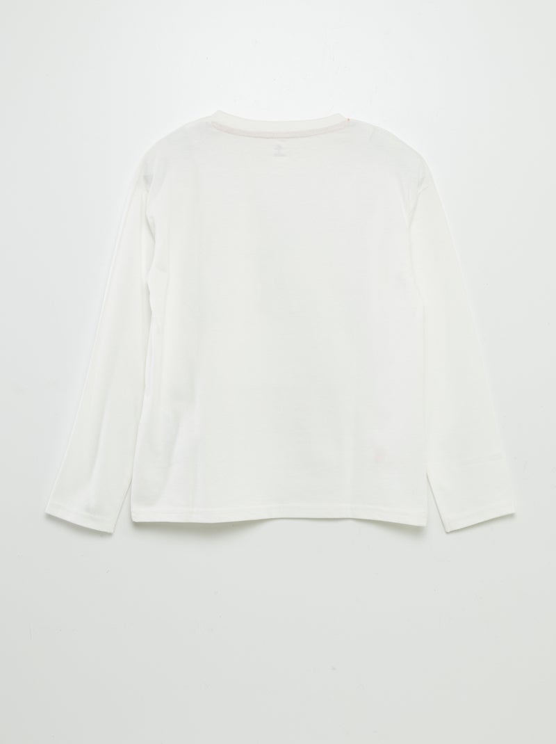 T-shirt 'Mundo Jurássico' de manga comprida BRANCO - Kiabi