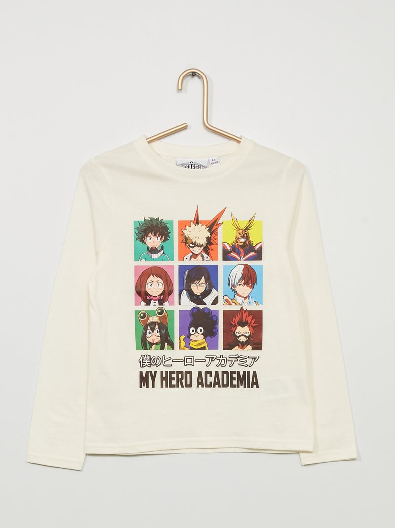 T-shirt 'My Hero Academy' Branco - Kiabi