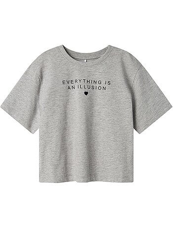 T-shirt Name It Fostinna Cinzenta para Menina