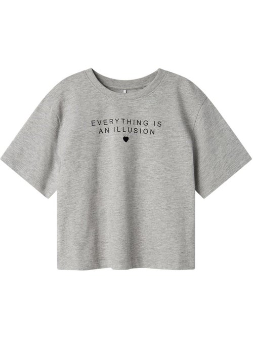 T-shirt Name It Fostinna Cinzenta para Menina - Kiabi