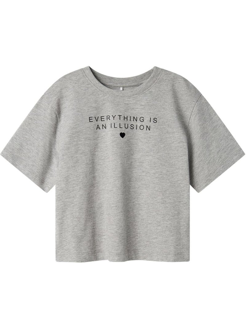 T-shirt Name It Fostinna Cinzenta para Menina Cinza-prateado - Kiabi