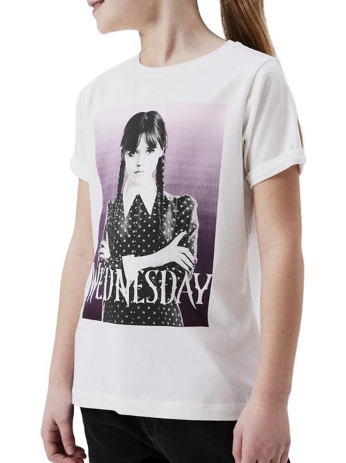 T-shirt name it jax wednesday branco para menina - Kiabi T-shirt name it jax wednesday branco para menina - Kiabi