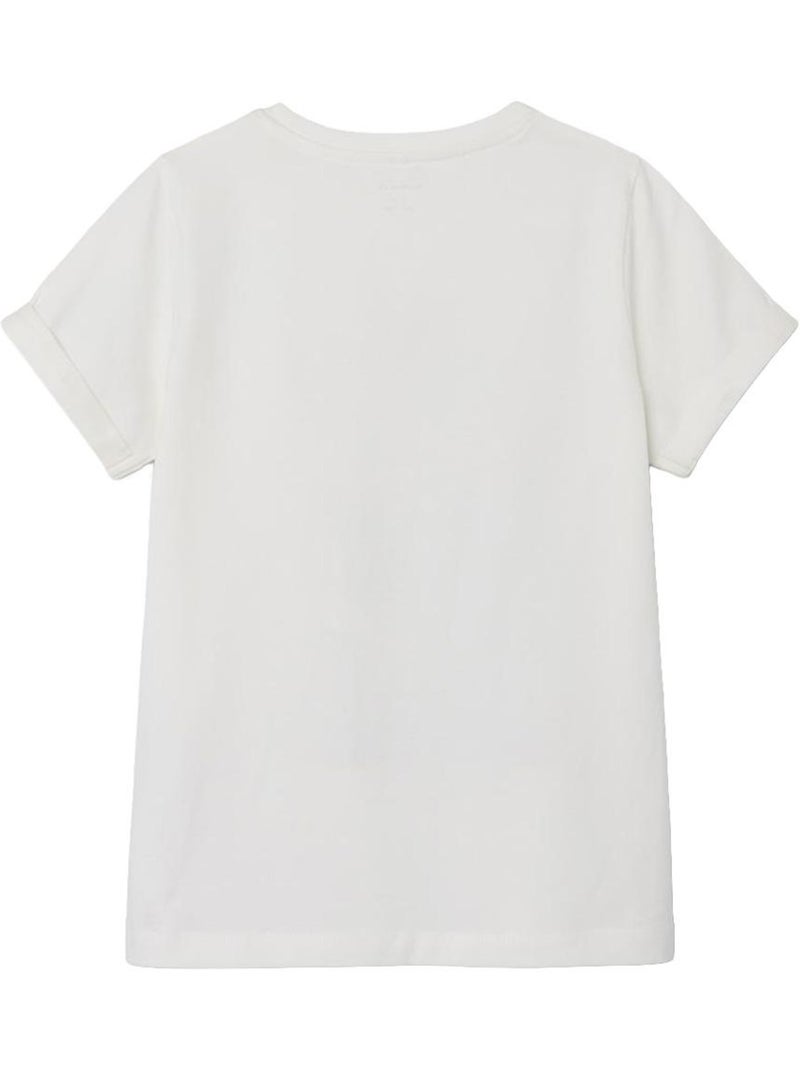 T-shirt Name It Jax Wednesday Branco para Menina Branco - Kiabi