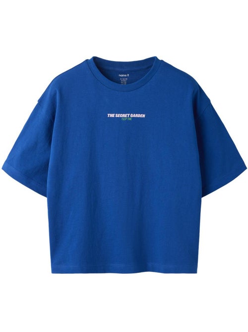 T-Shirt Name it Nkfhelga Azul para Menina - Kiabi