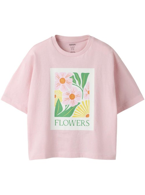 T-shirt Name it Nkfhelga Rosa para Menina - Kiabi