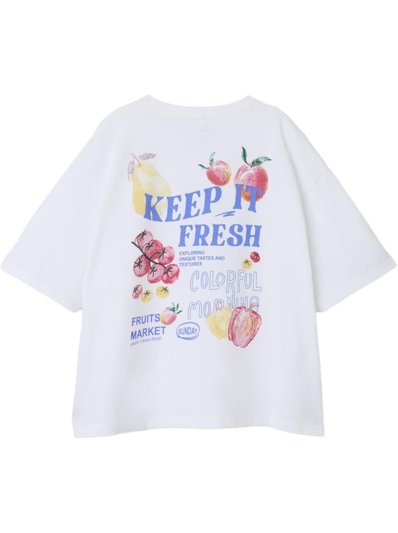 T-shirt Name It Tafina Branco para Menina Branco - Kiabi