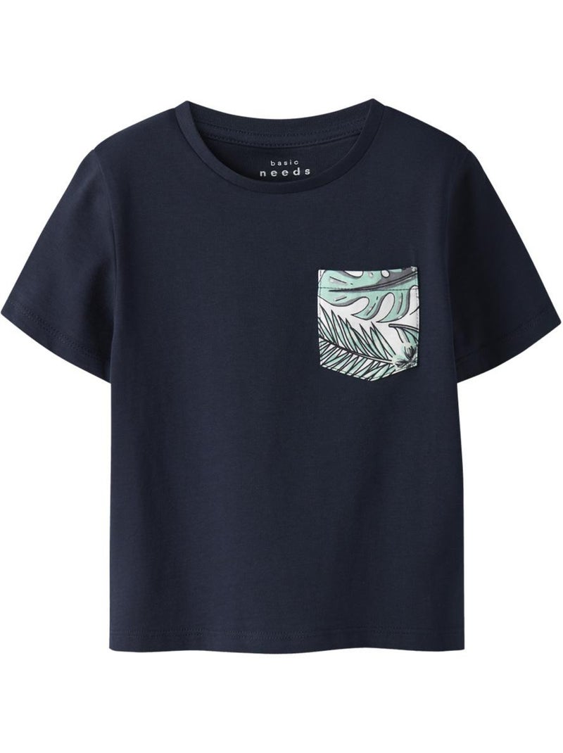 T-shirt Name It Valmas para Menino Azul-Marinho Azul-marinho - Kiabi