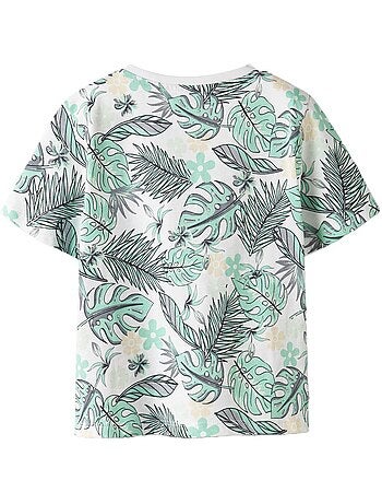 T-Shirt Name it Valmas para Menino Branco/Verde