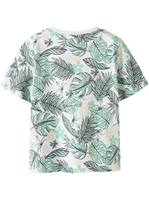 T-Shirt Name it Valmas para Menino Branco/Verde - Kiabi