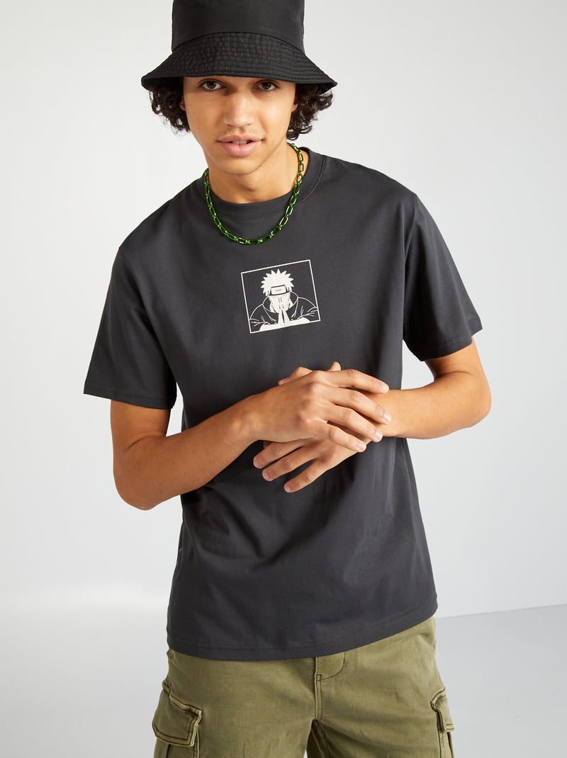 T-shirt 'Naruto' de gola redonda Preto - Kiabi