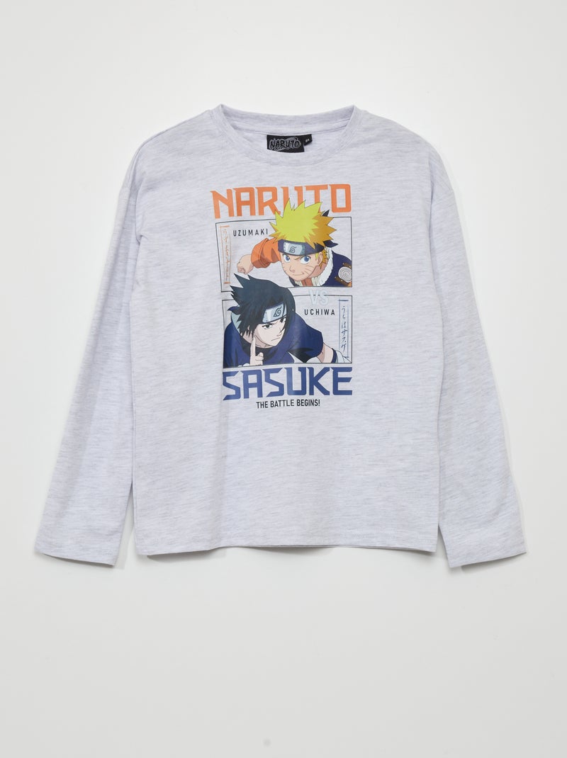 T-shirt 'Naruto' de manga curta CINZA - Kiabi