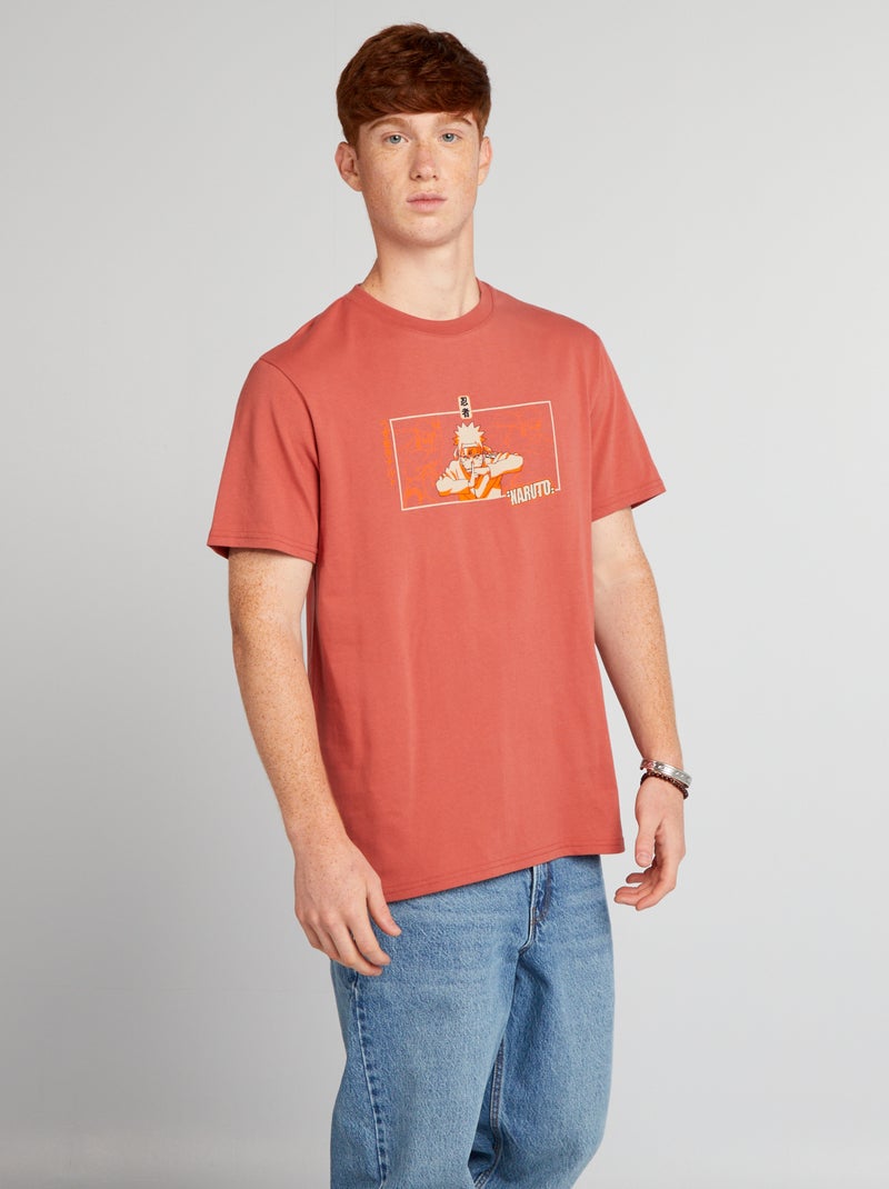 T-shirt 'Naruto' de manga curta VERMELHO - Kiabi
