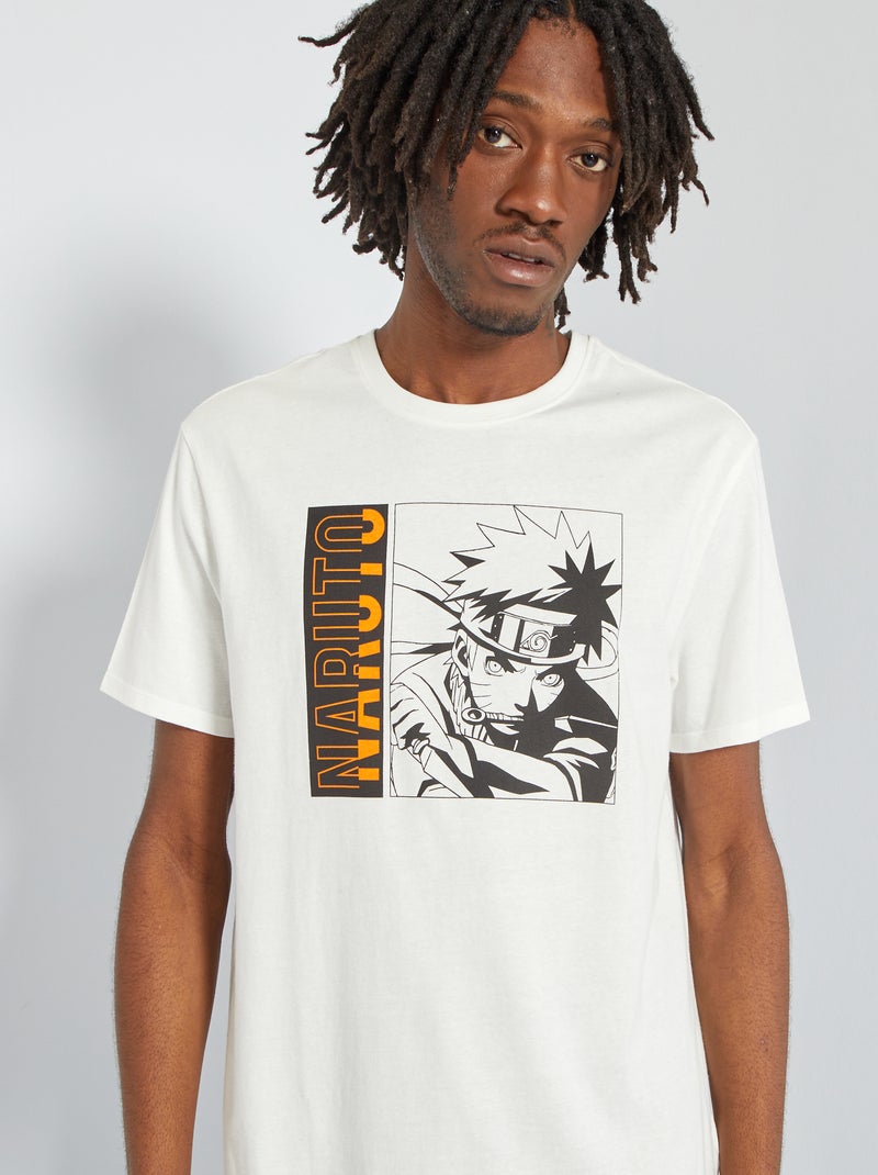T-shirt 'Naruto' em jersey Branco - Kiabi