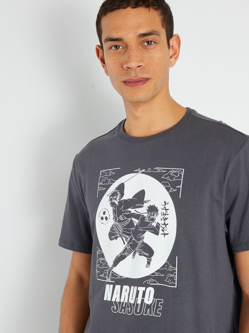 T-shirt 'Naruto' em jersey Cinza Escuro - Kiabi