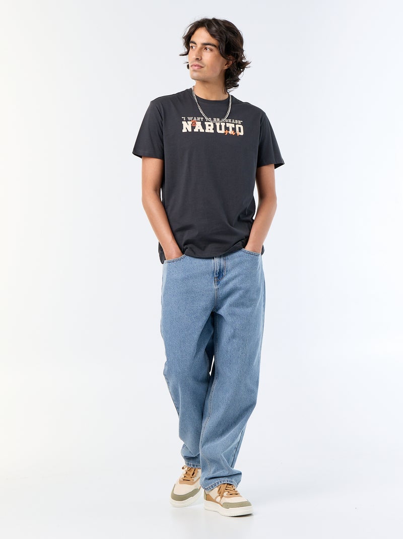 T-shirt 'Naruto' mangas curtas Preto - Kiabi