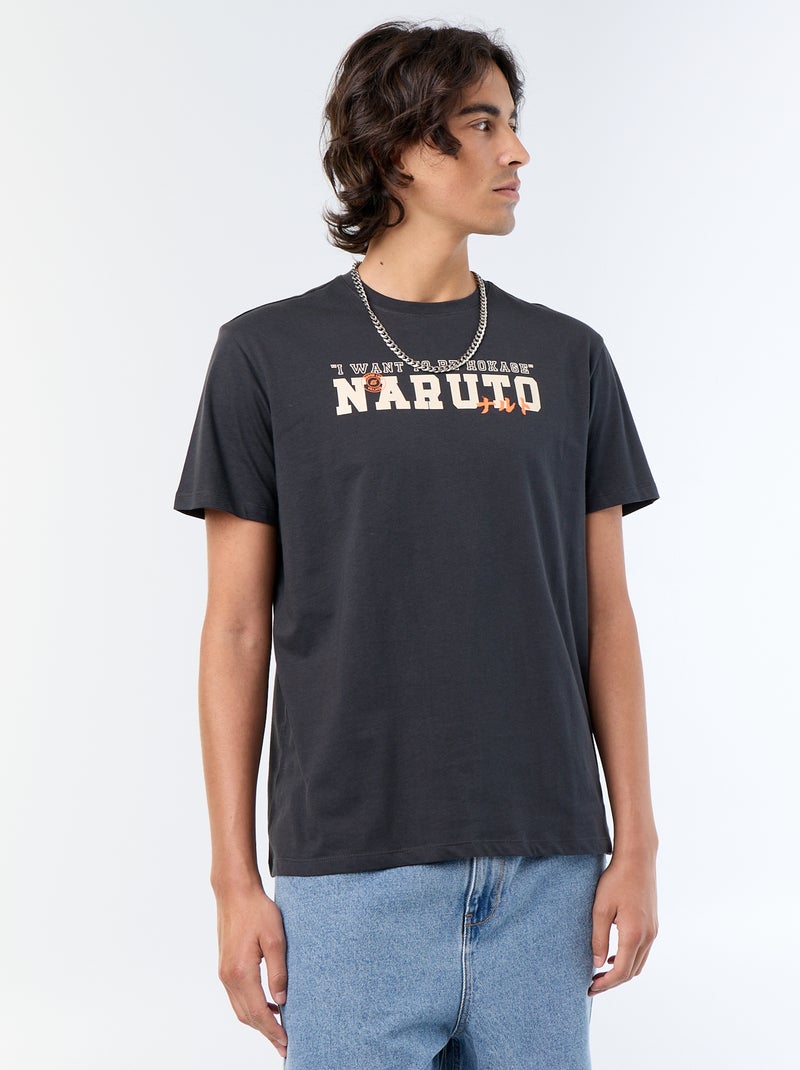 T-shirt 'Naruto' mangas curtas Preto - Kiabi