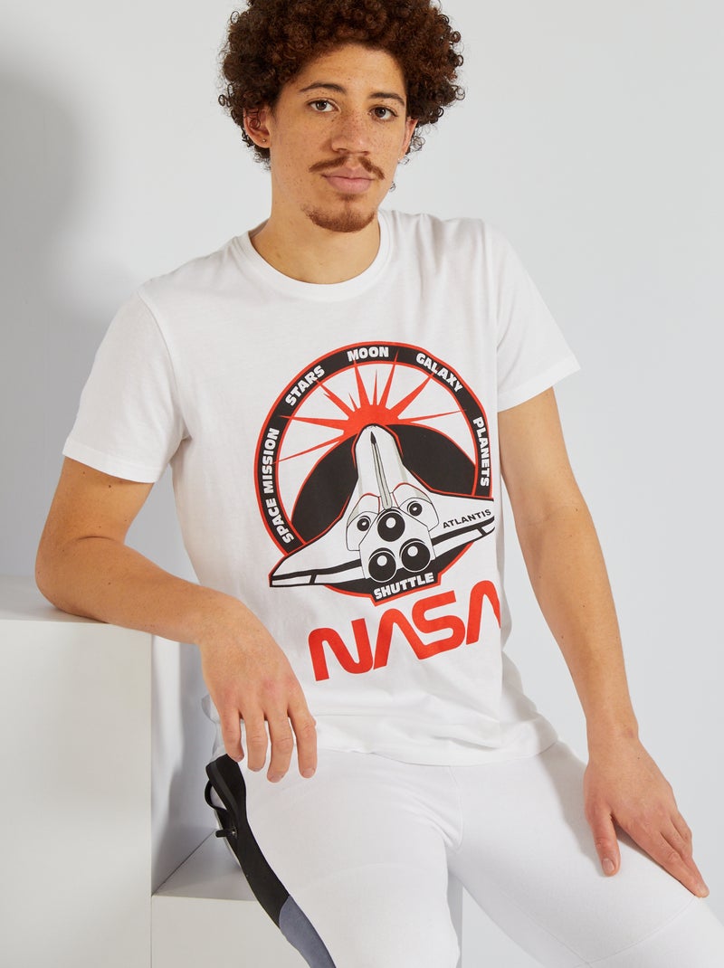T-shirt 'NASA' Branco - Kiabi