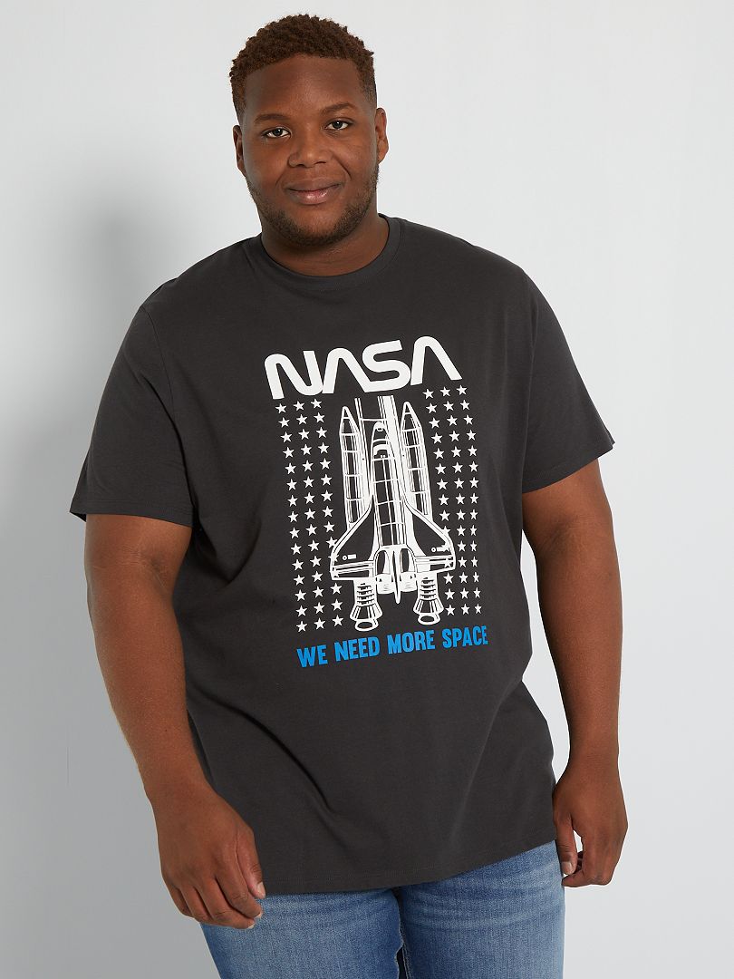 T-shirt 'NASA' Cinza Escuro - Kiabi