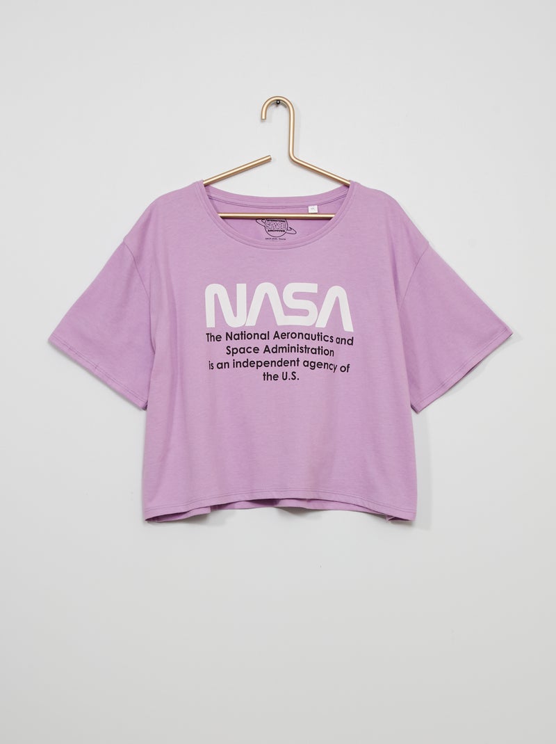 T-shirt 'Nasa' curta VIOLETA - Kiabi