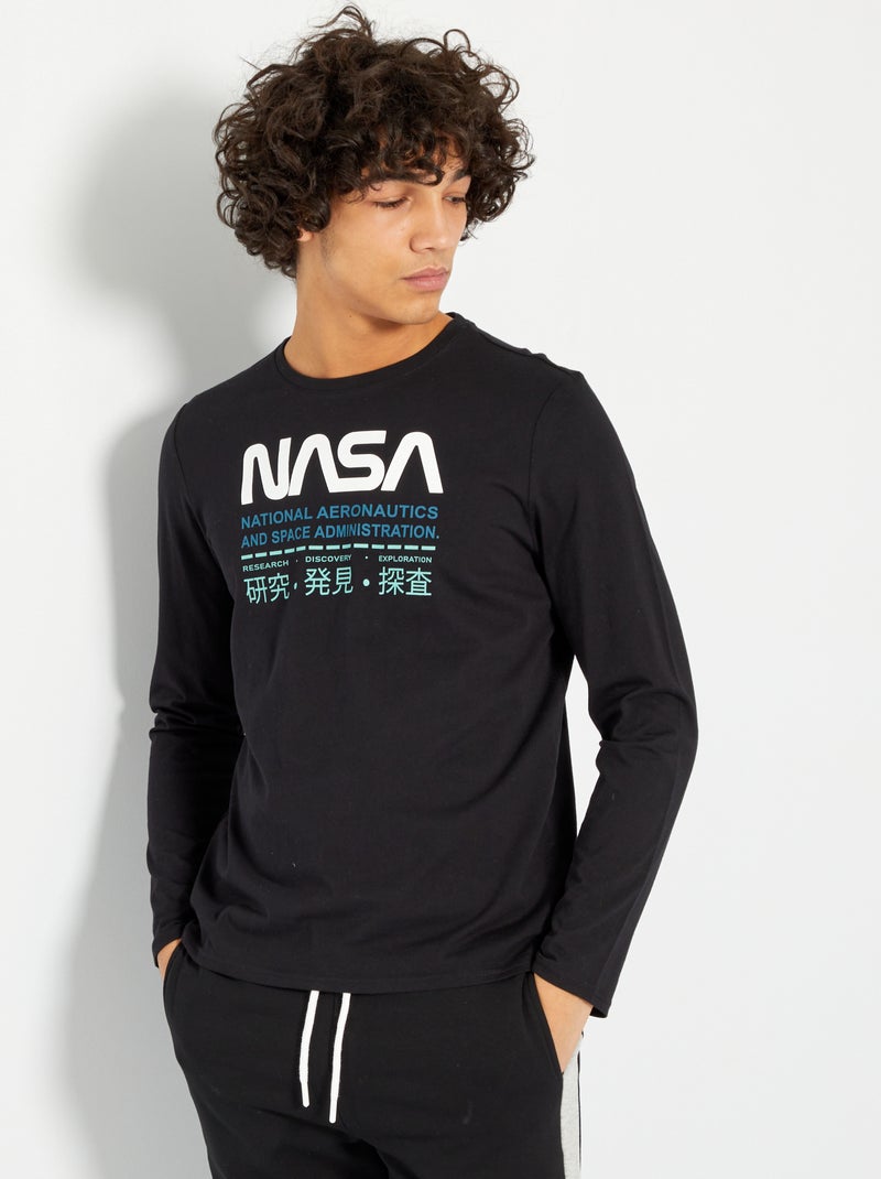 T-shirt 'Nasa' PRETO - Kiabi