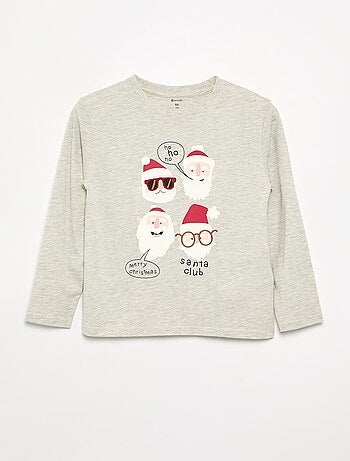 T-shirt 'Natal' de manga comprida