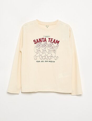 T-shirt 'Natal' de manga comprida