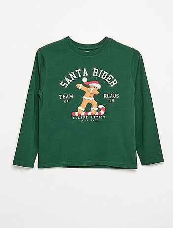 T-shirt 'Natal' de manga comprida