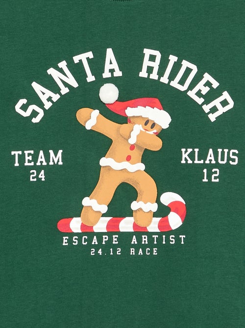 T-shirt 'Natal' de manga comprida - Kiabi