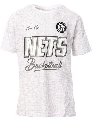 T-shirt NBA Brooklyn Nets Cinzenta para Rapaz