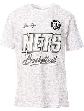 T-shirt NBA Brooklyn Nets Cinzenta para Rapaz