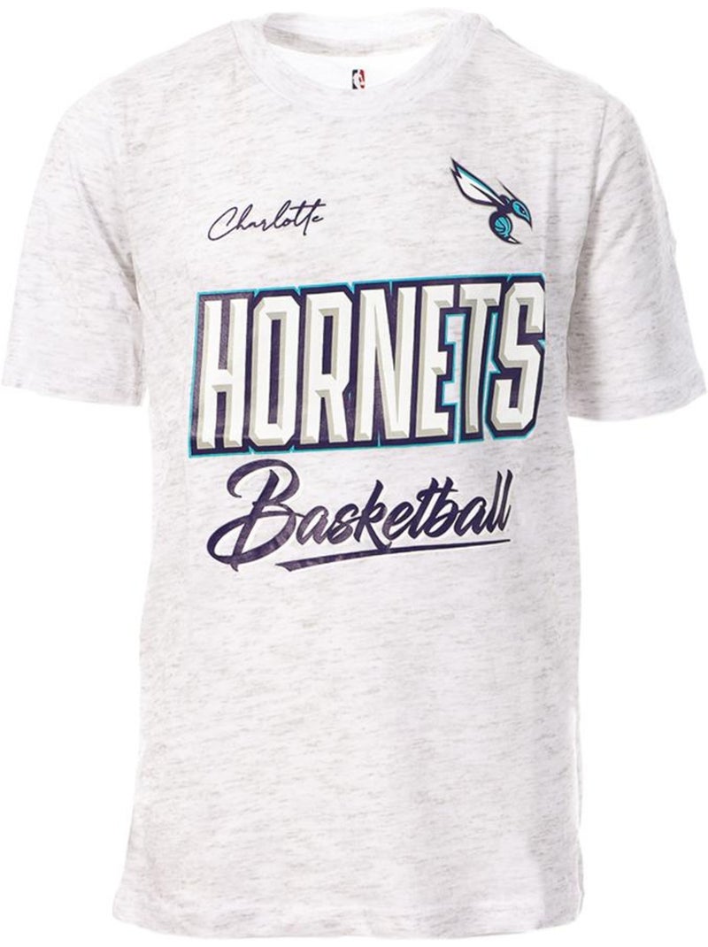 T-shirt NBA Charlotte Hornets para Rapaz em Cinzento, Roxo e Azul Cinza-prateado - Kiabi